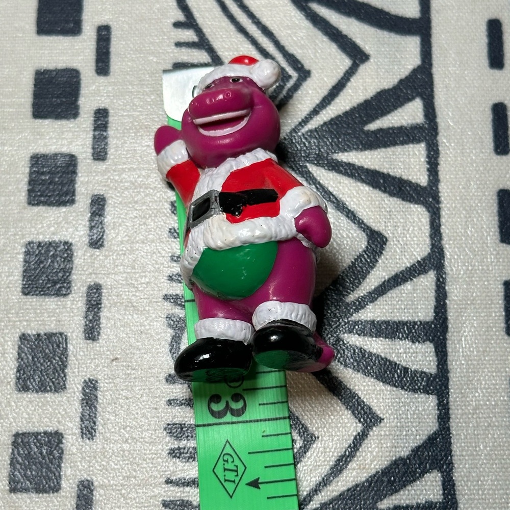 Barney the dinosaur Christmas Santa figurine Cake‎ Topper- 1993 - Picture 4 of 6